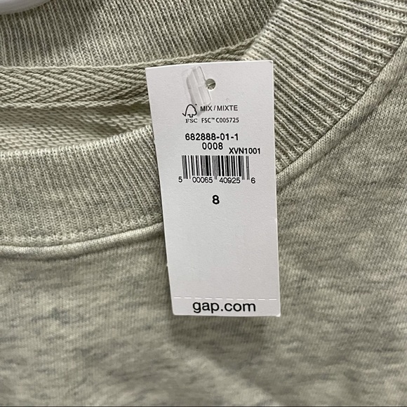NWT Gap Teen Cropped Sweatshirt - Picture 3 of 8